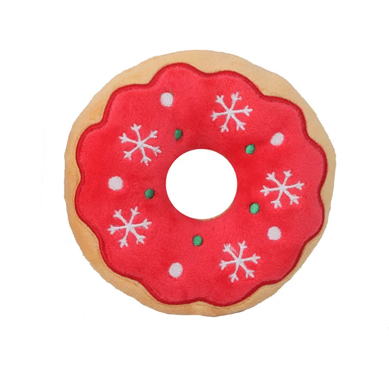 Christmas Plush Dog Toys – Gingerbread, Santa & Reindeer