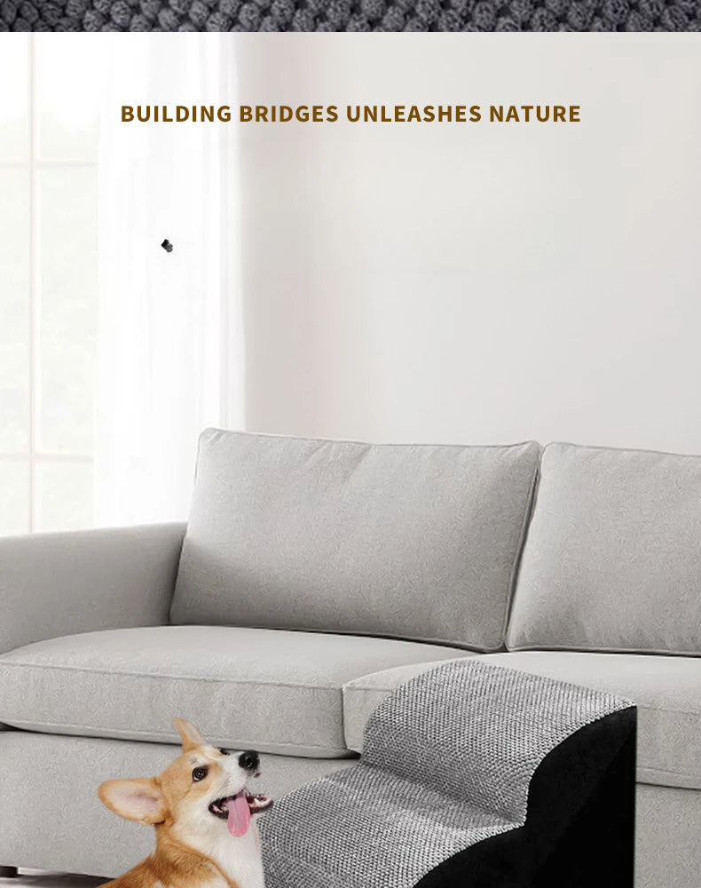 Memory Foam Dog Stairs – Easy Access Pet Steps for Beds & Sofas