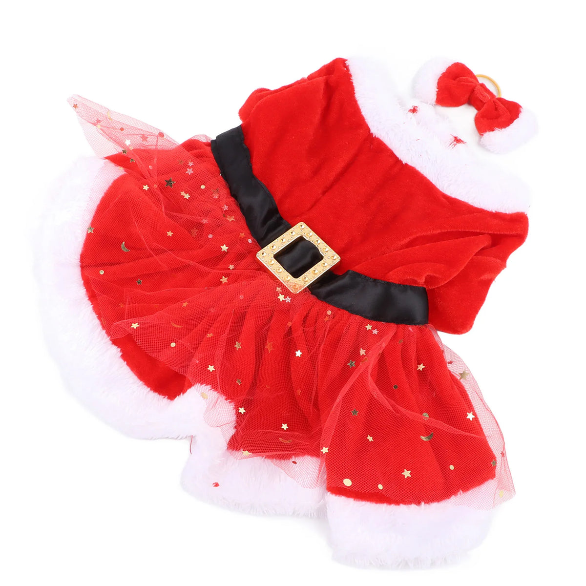 Christmas Dog Bow Costume – Festive Pet Outfit