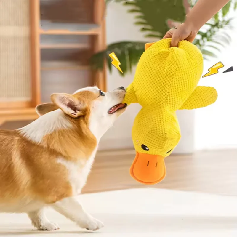 Squeaky Duck Dog Toy – Soft Plush Chew & Comfort Toy for Small & Large Dogs