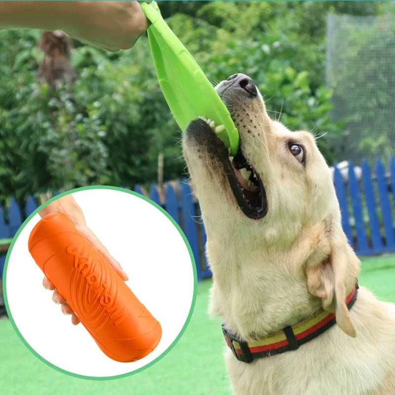 Silicone Dog Flying Disc – Soft Fetch Toy for Outdoor Play & Training
