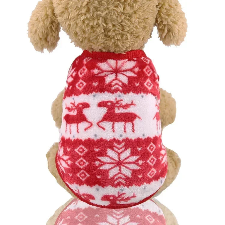 Christmas Dog Hoodie – Red & Green Festive Clothing