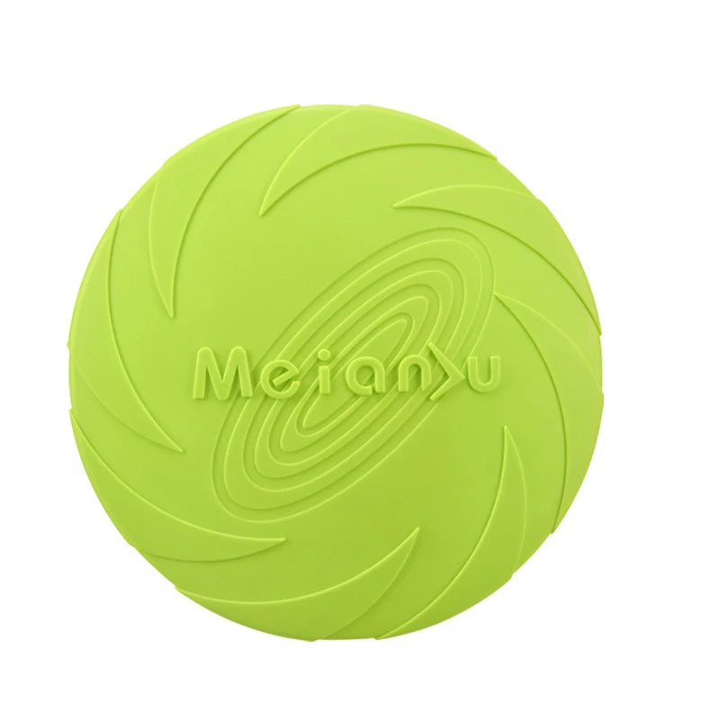Silicone Dog Flying Disc – Soft Fetch Toy for Outdoor Play & Training