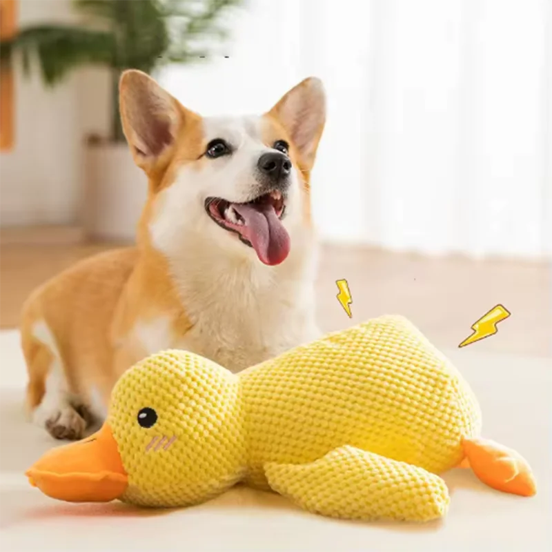 Squeaky Duck Dog Toy – Soft Plush Chew & Comfort Toy for Small & Large Dogs