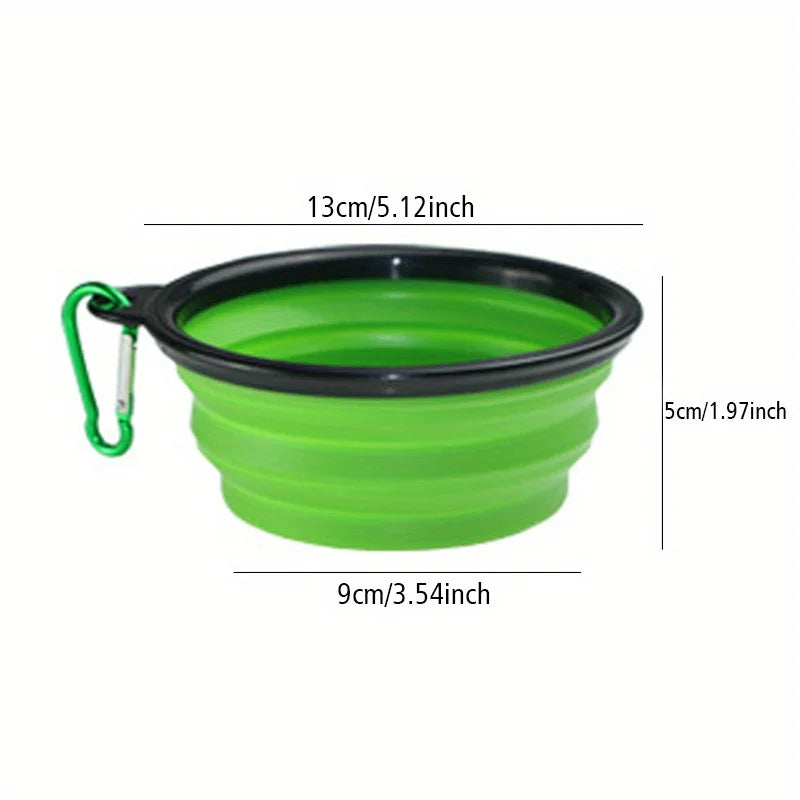 Collapsible Dog Travel Bowl – Portable Silicone Food & Water Bowl for Walking & Outdoor Use