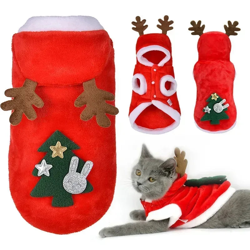 Christmas Tree Dog Hoodie – Festive Pet Outfit