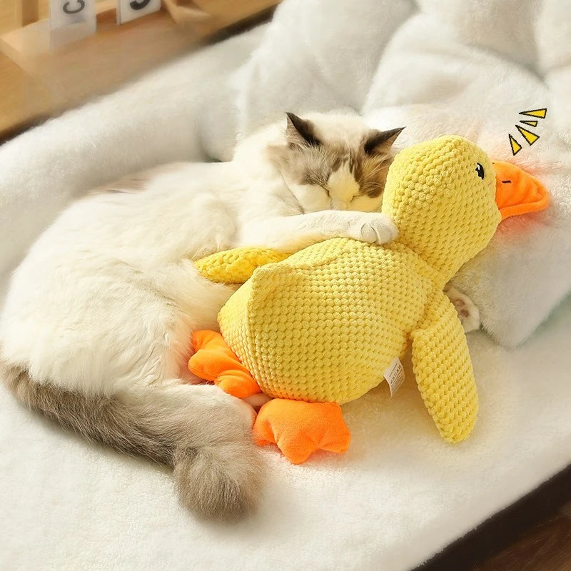 Squeaky Duck Dog Toy – Soft Plush Chew & Comfort Toy for Small & Large Dogs
