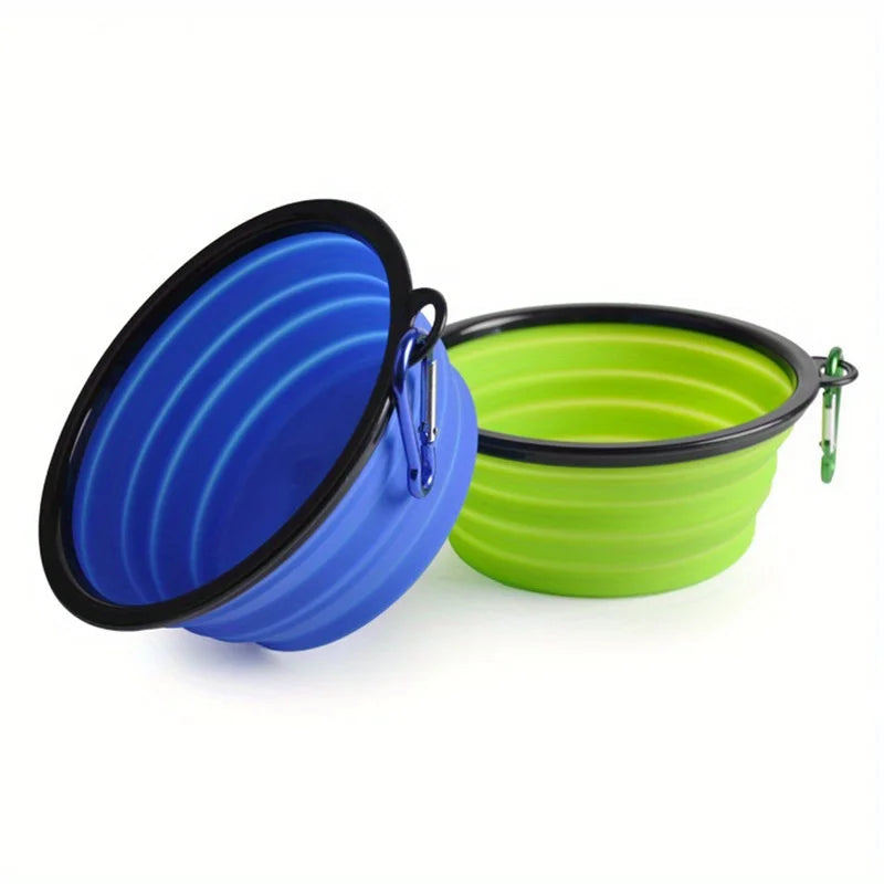 Collapsible Dog Travel Bowl – Portable Silicone Food & Water Bowl for Walking & Outdoor Use