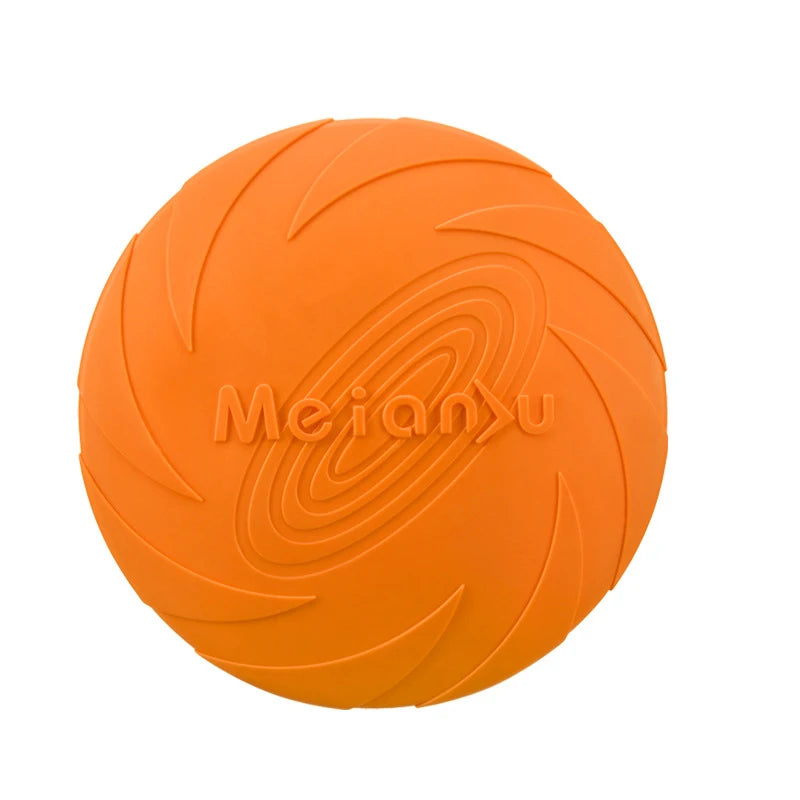 Silicone Dog Flying Disc – Soft Fetch Toy for Outdoor Play & Training