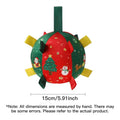 Christmas Plush Dog Ball with Bell – Red Festive Toy