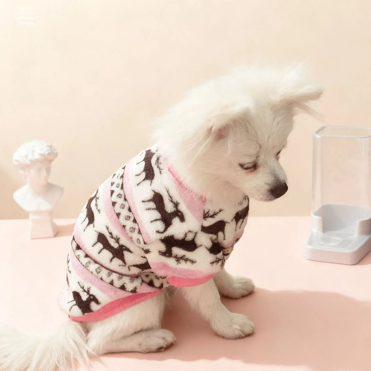 Christmas Dog Sweater – Cosy Red & Pink Pet Jumper