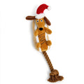 Christmas Dachshund Dog Toy – Plush Squeaky Rope Toy
