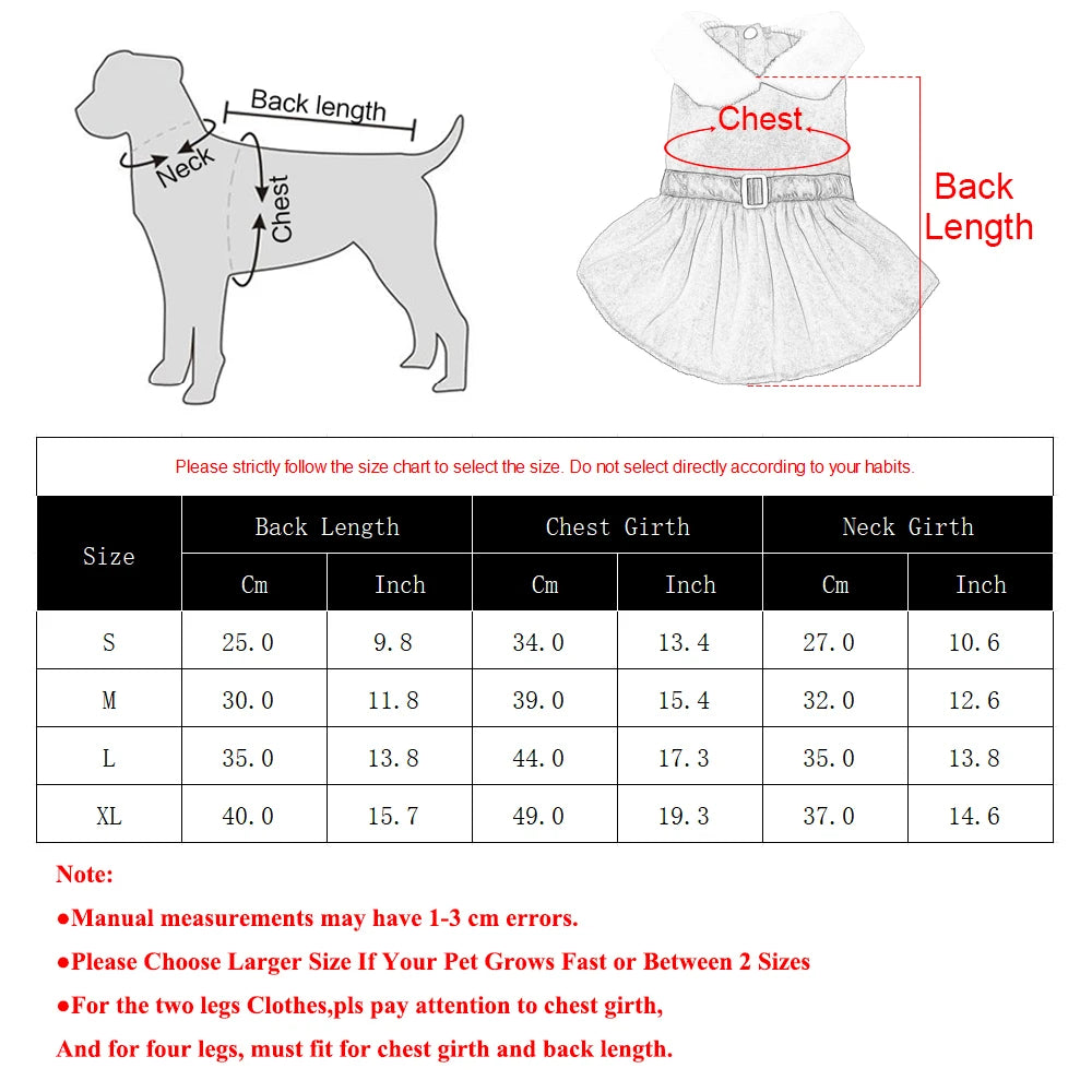 Santa Christmas Dog Costume Dress – Red Festive Outfit