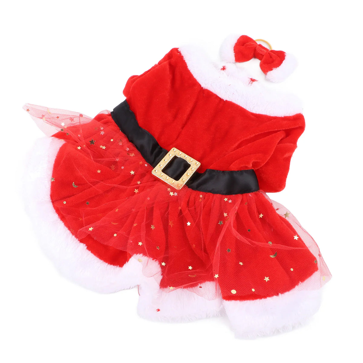 Christmas Dog Bow Costume – Festive Pet Outfit