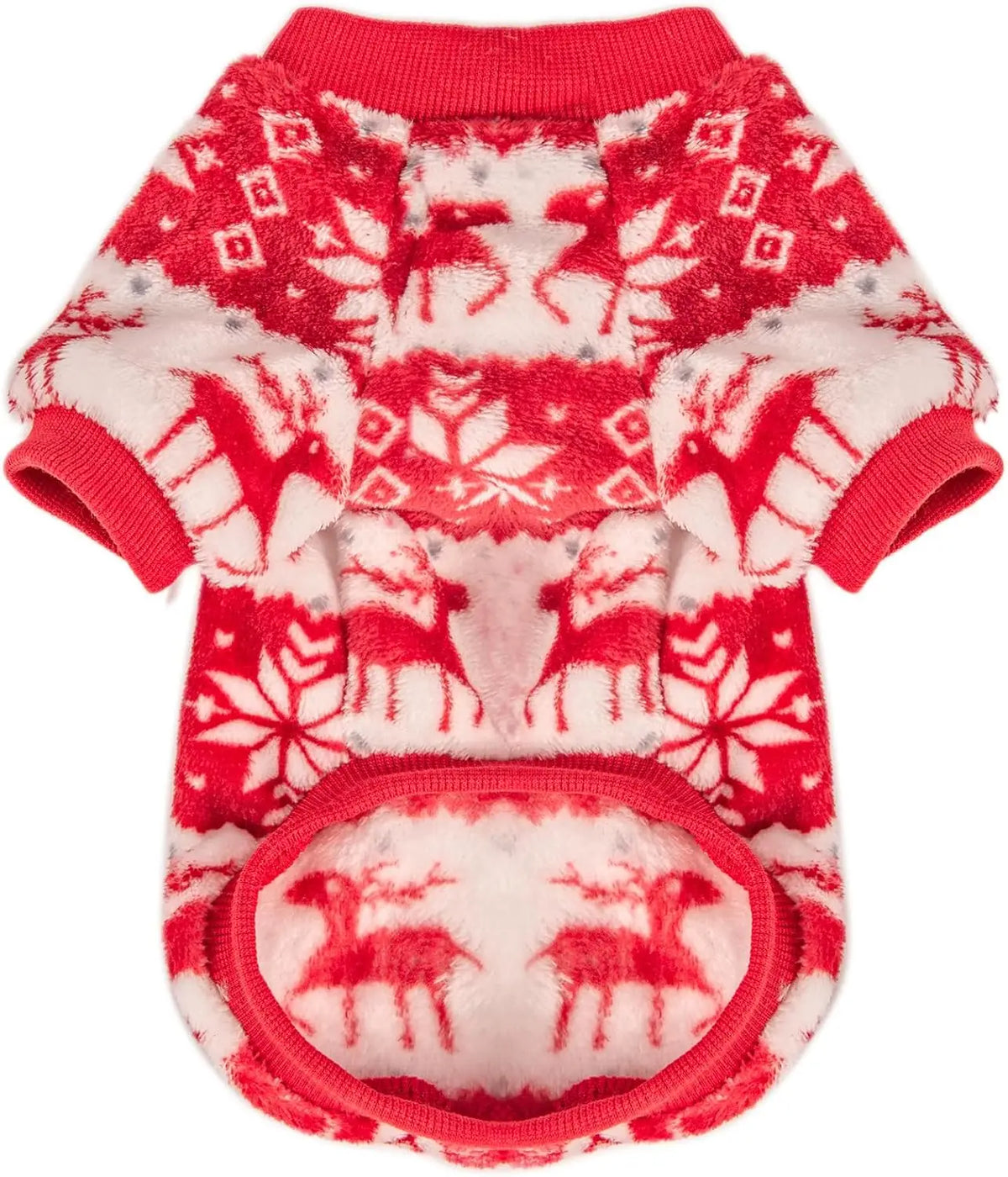 Christmas Dog Sweater – Cosy Red & Pink Pet Jumper