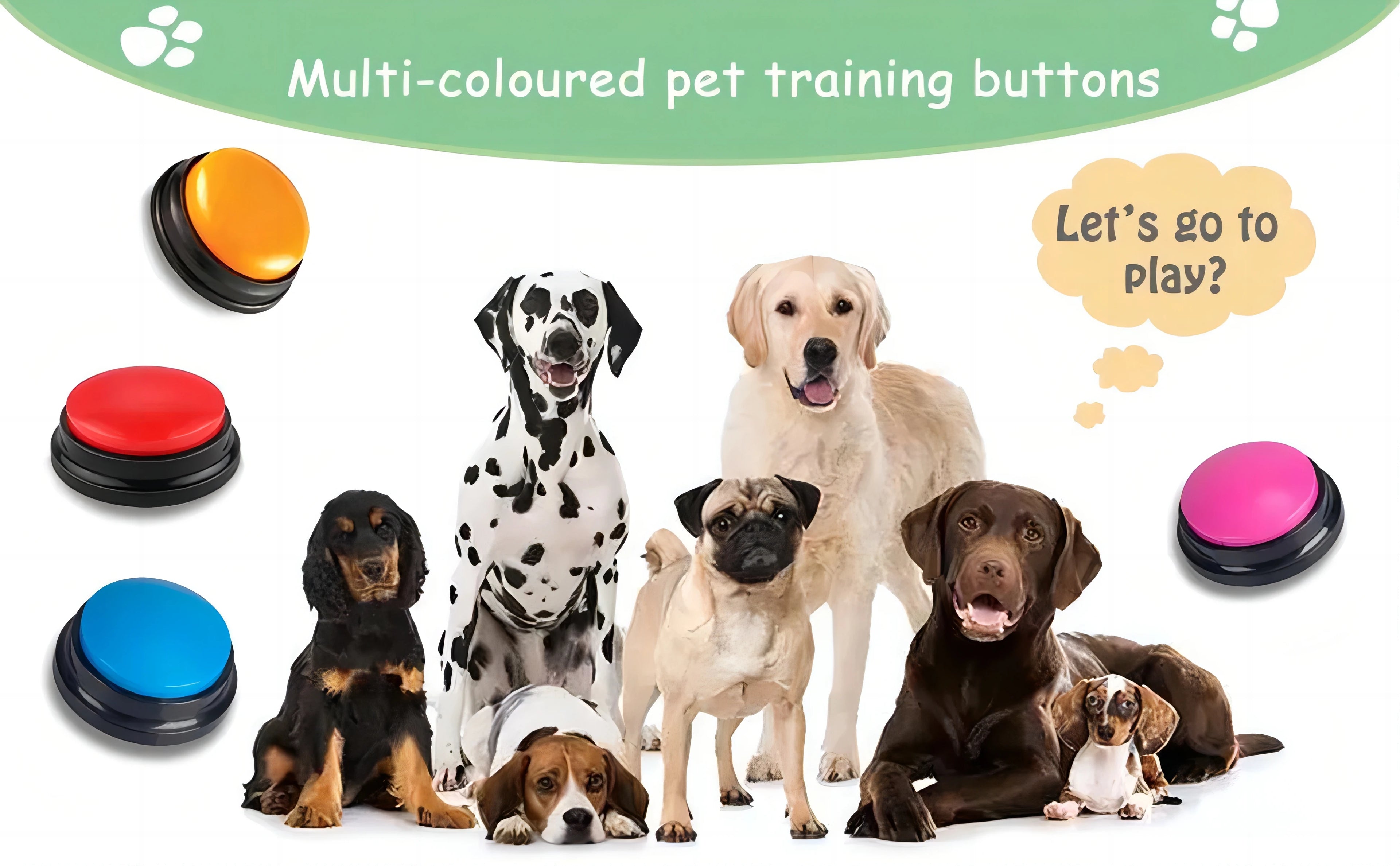 Recordable Dog Talking Button – Interactive Voice Training Toy for Dogs