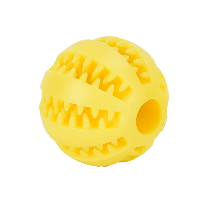 Treat Dispensing Dog Ball – Interactive Rubber Chew Toy for Boredom Relief