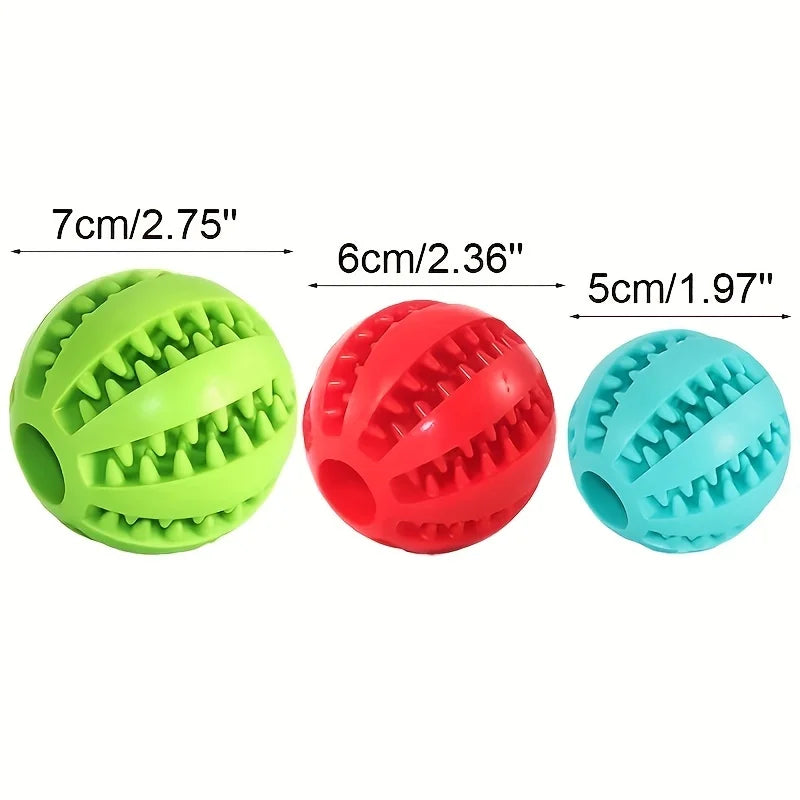 Treat Dispensing Dog Ball – Interactive Rubber Chew Toy for Boredom Relief