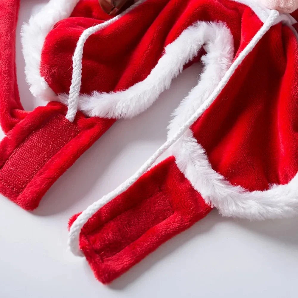 Santa Riding Dog Costume – Funny Christmas Pet Outfit