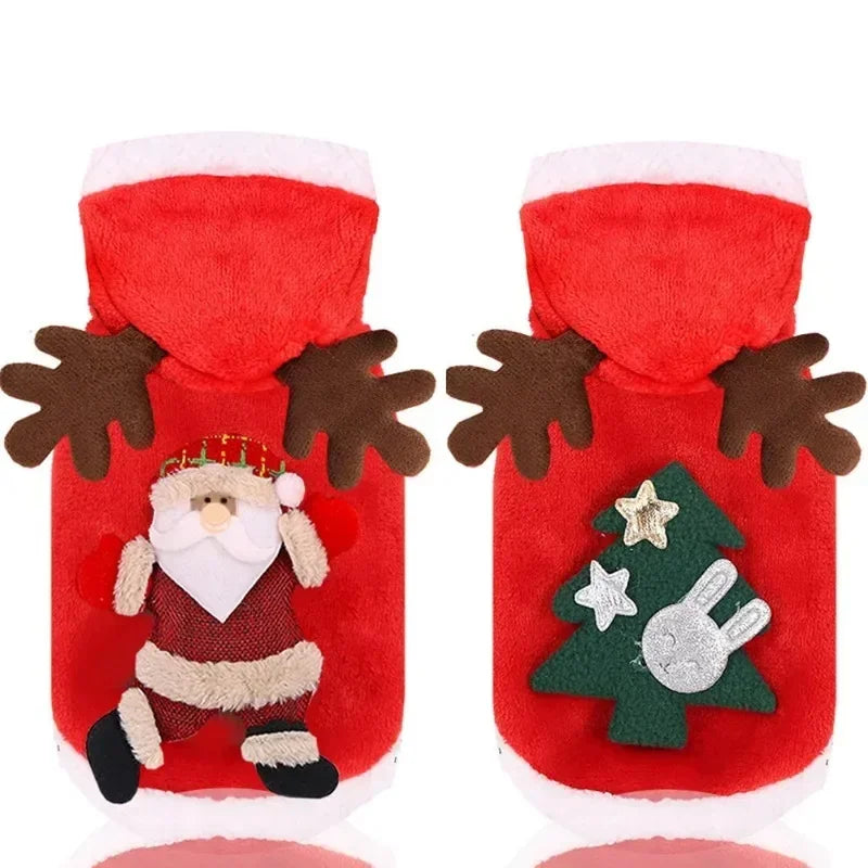 Christmas Dog Hoodie – Red & Green Festive Clothing