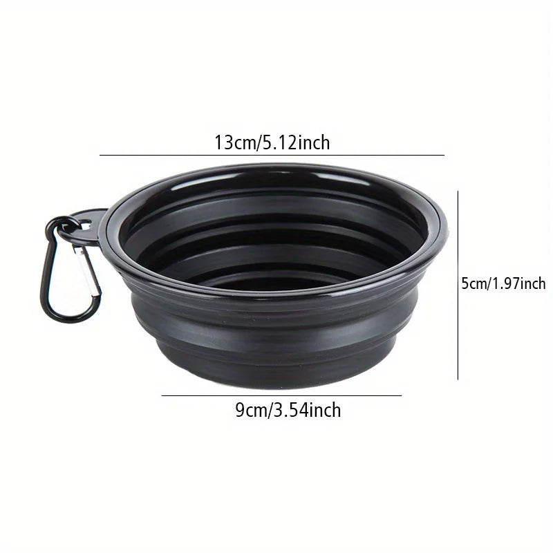 Collapsible Dog Travel Bowl – Portable Silicone Food & Water Bowl for Walking & Outdoor Use