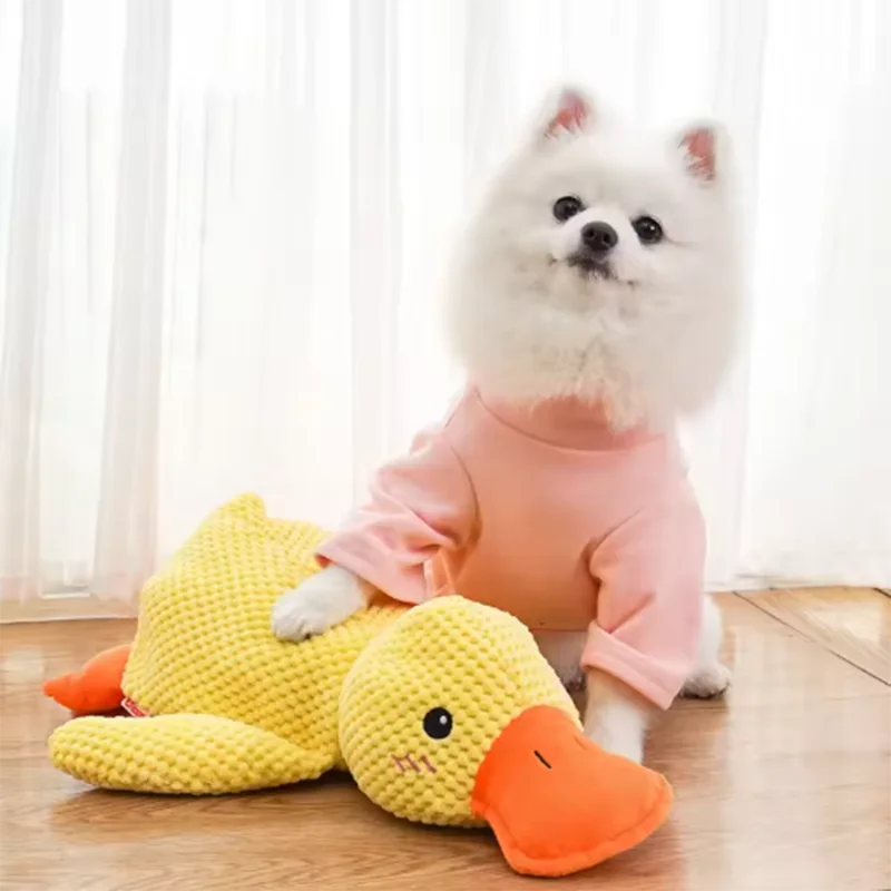 Squeaky Duck Dog Toy – Soft Plush Chew & Comfort Toy for Small & Large Dogs