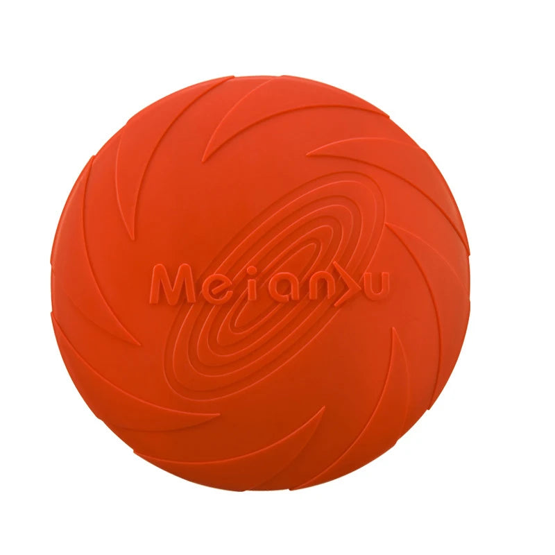 Silicone Dog Flying Disc – Soft Fetch Toy for Outdoor Play & Training