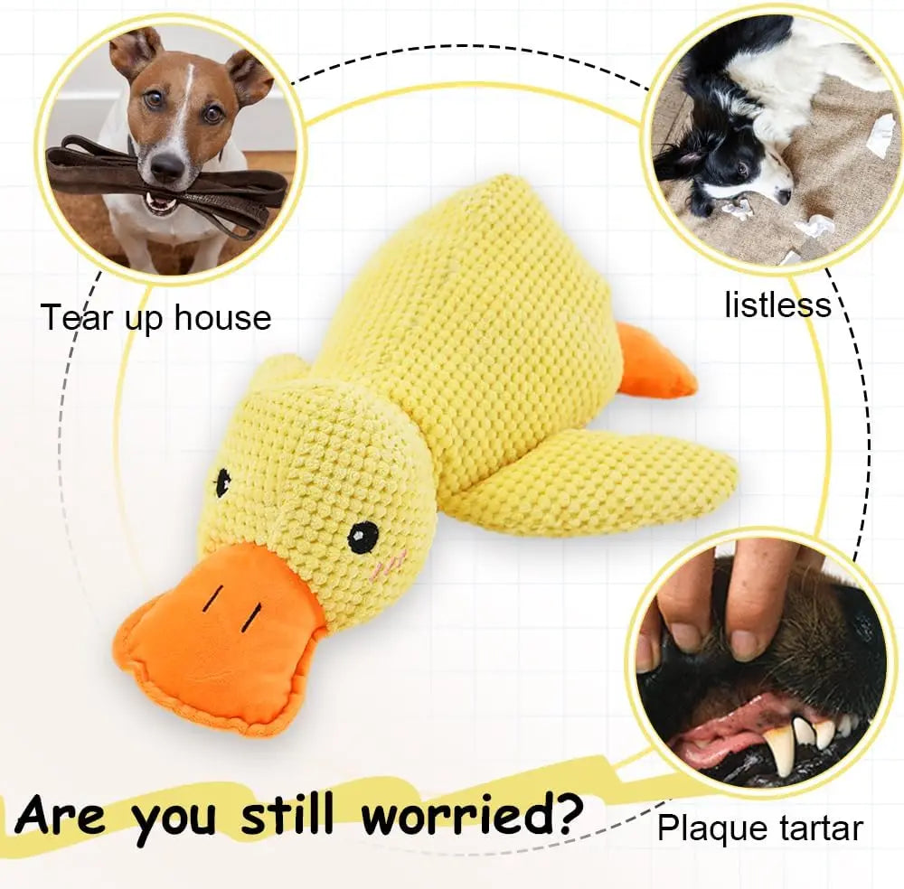 Squeaky Duck Dog Toy – Soft Plush Chew & Comfort Toy for Small & Large Dogs