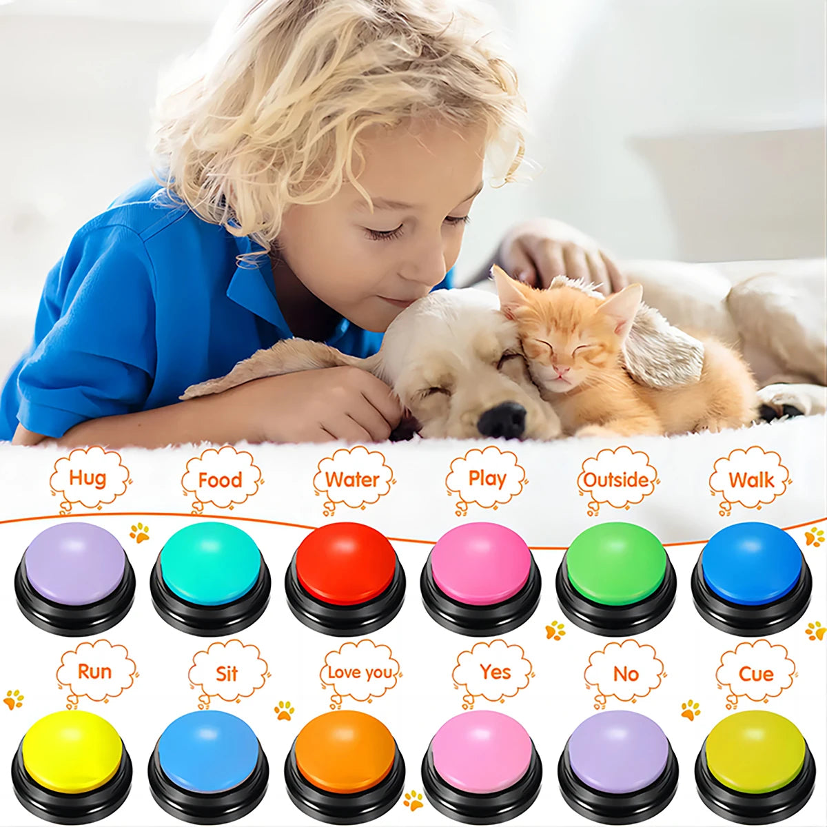 Recordable Dog Talking Button – Interactive Voice Training Toy for Dogs