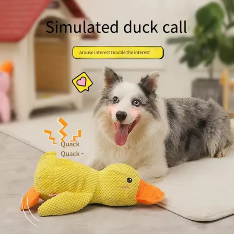 Squeaky Duck Dog Toy – Soft Plush Chew & Comfort Toy for Small & Large Dogs