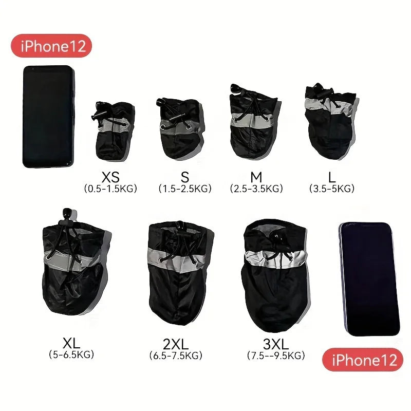 Waterproof Dog Boots – Anti-Slip Paw Protectors for Small Dogs (Set of 4)