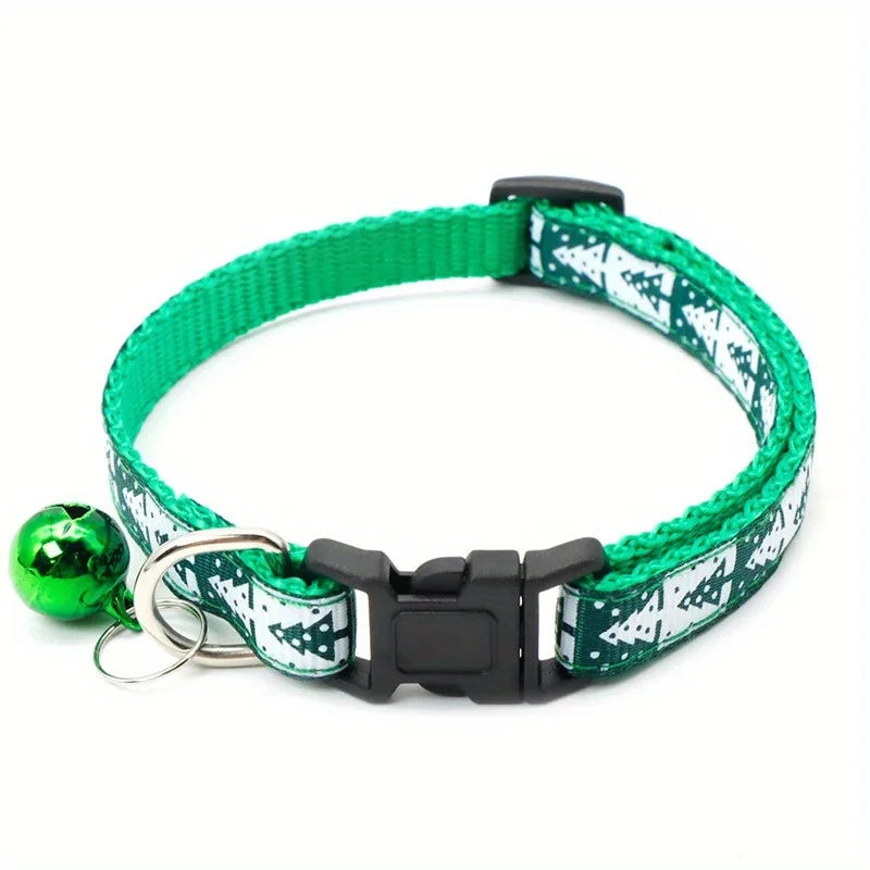 Christmas Dog Collar – Adjustable Festive Collar in Red or Green