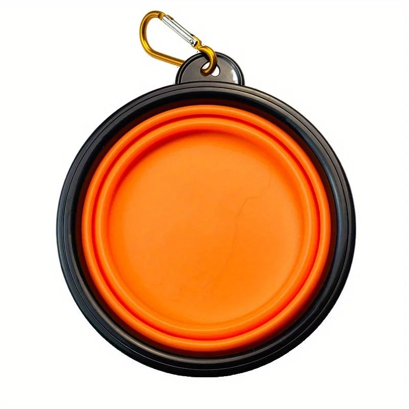 Collapsible Dog Travel Bowl – Portable Silicone Food & Water Bowl for Walking & Outdoor Use