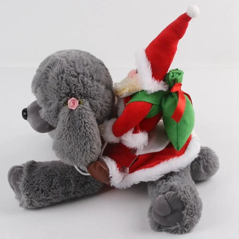 Santa Riding Dog Costume – Funny Christmas Pet Outfit