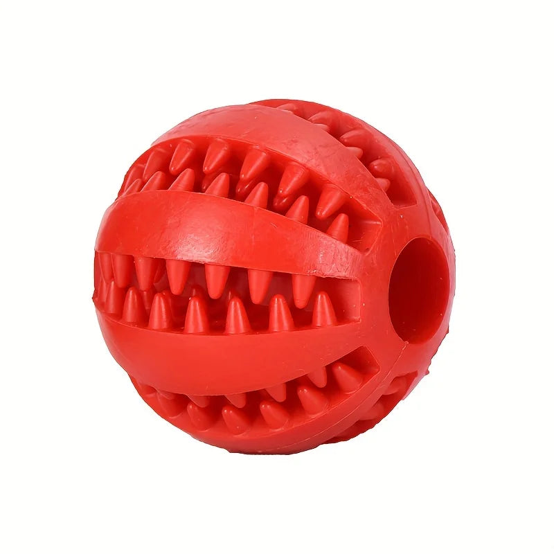 Treat Dispensing Dog Ball – Interactive Rubber Chew Toy for Boredom Relief