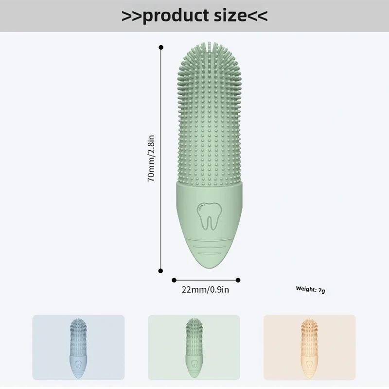 360° Silicone Dog Finger Toothbrush – Gentle Dental Cleaning Brush for Dogs & Cats