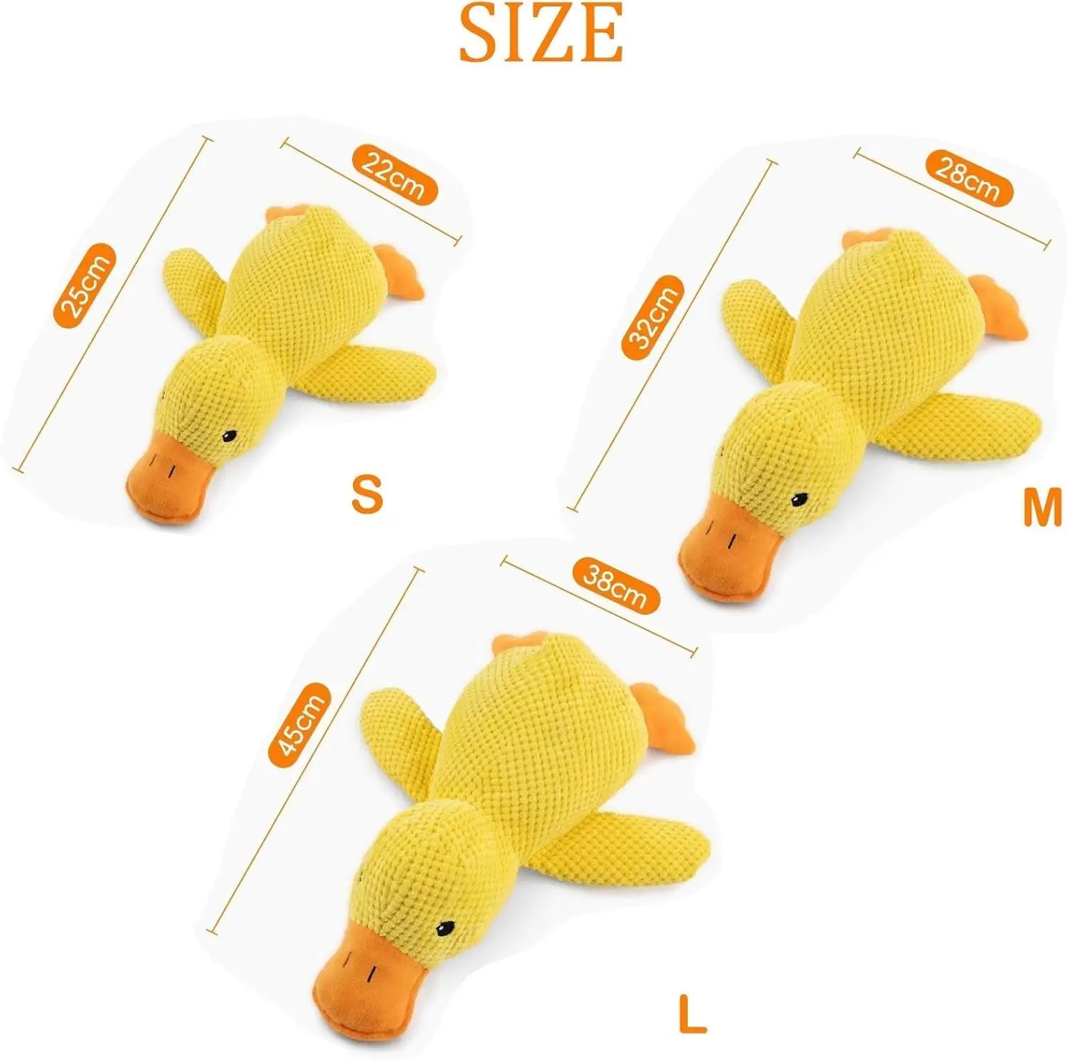 Squeaky Duck Dog Toy – Soft Plush Chew & Comfort Toy for Small & Large Dogs