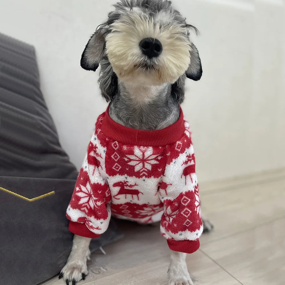 Christmas Dog Sweater – Cosy Red & Pink Pet Jumper