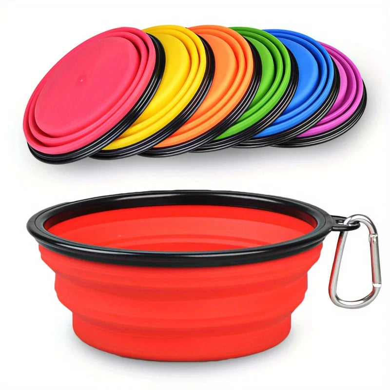 Collapsible Dog Travel Bowl – Portable Silicone Food & Water Bowl for Walking & Outdoor Use