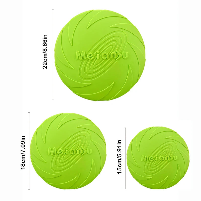 Silicone Dog Flying Disc – Soft Fetch Toy for Outdoor Play & Training
