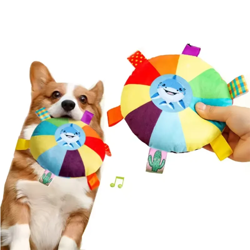 Squeaky Plush Dog Toy – Soft Cartoon Chew & Comfort Toy for Puppies and Small Dogs