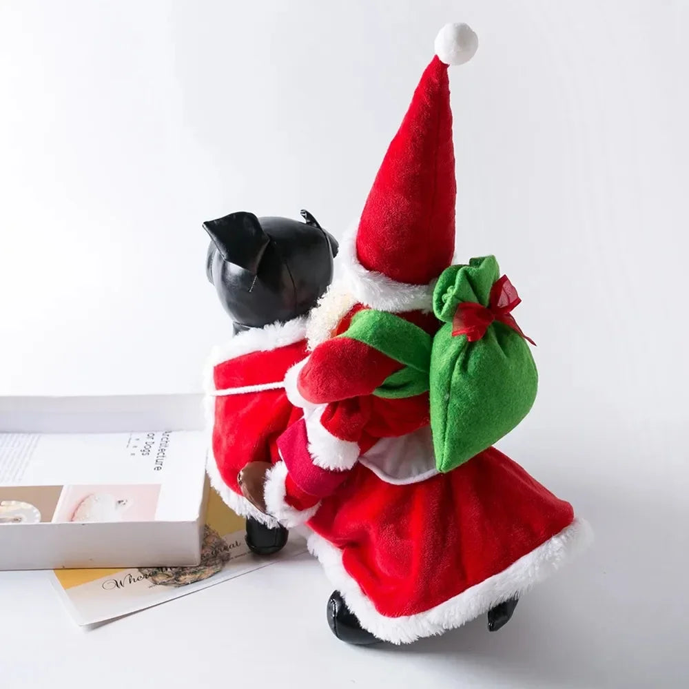 Santa Riding Dog Costume – Funny Christmas Pet Outfit