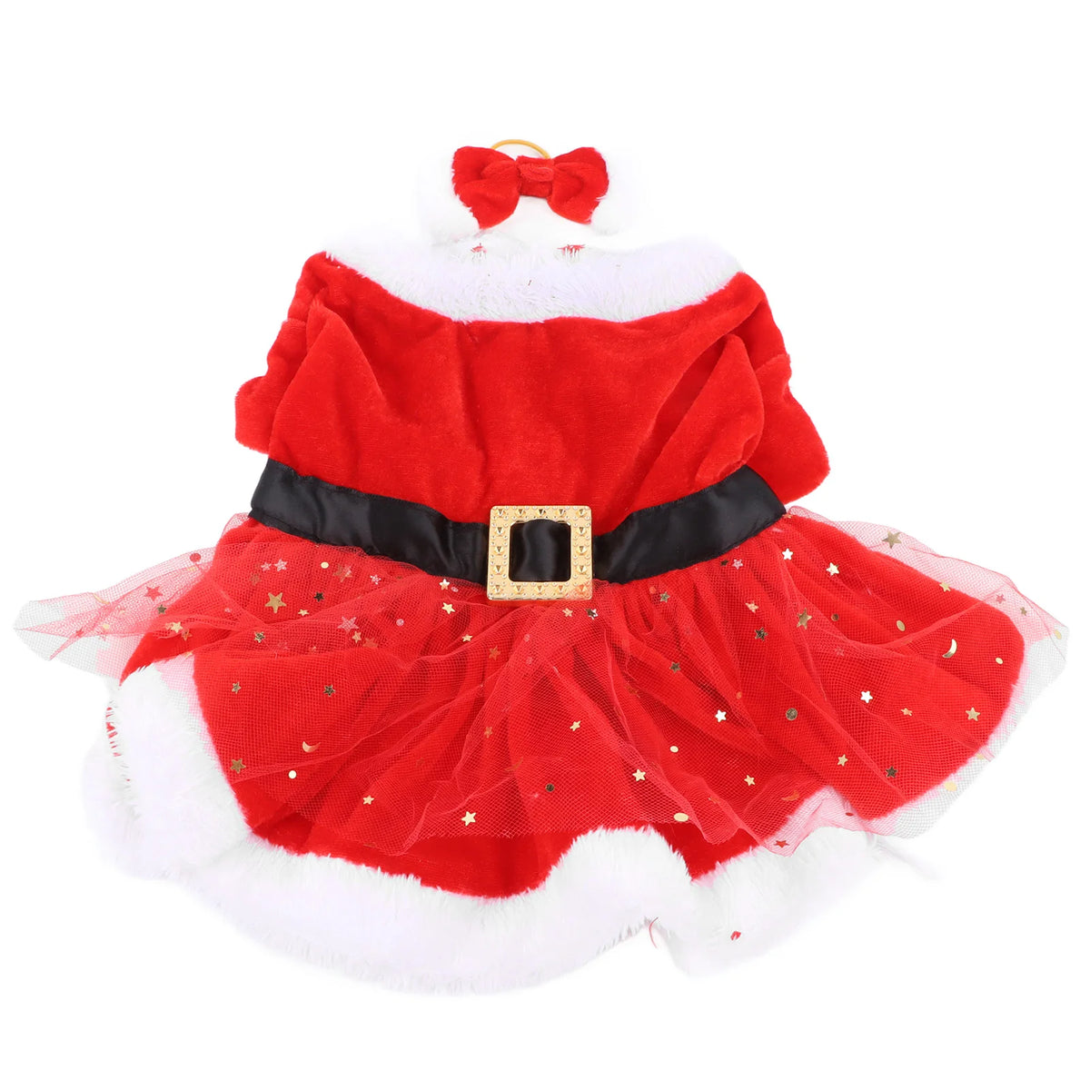 Christmas Dog Bow Costume – Festive Pet Outfit