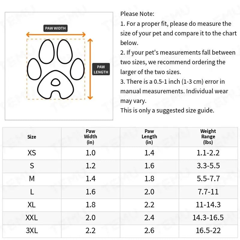 Waterproof Dog Boots – Anti-Slip Paw Protectors for Small Dogs (Set of 4)
