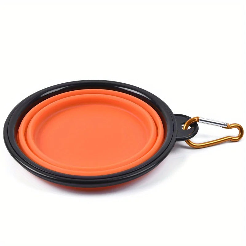 Collapsible Dog Travel Bowl – Portable Silicone Food & Water Bowl for Walking & Outdoor Use