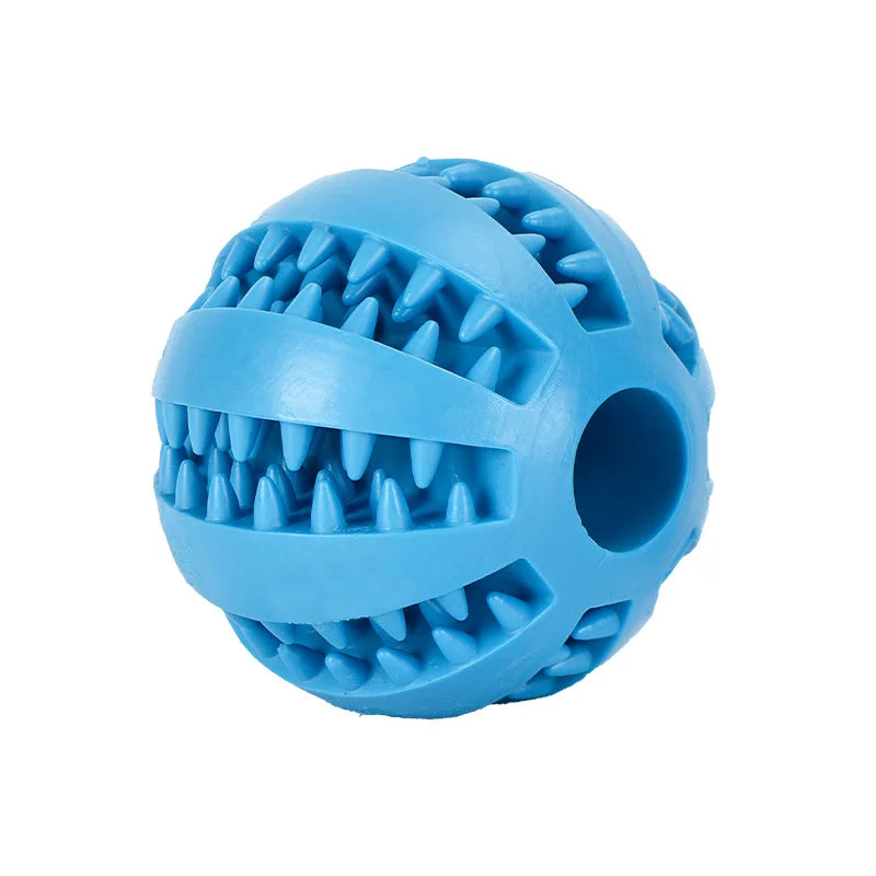 Treat Dispensing Dog Ball – Interactive Rubber Chew Toy for Boredom Relief