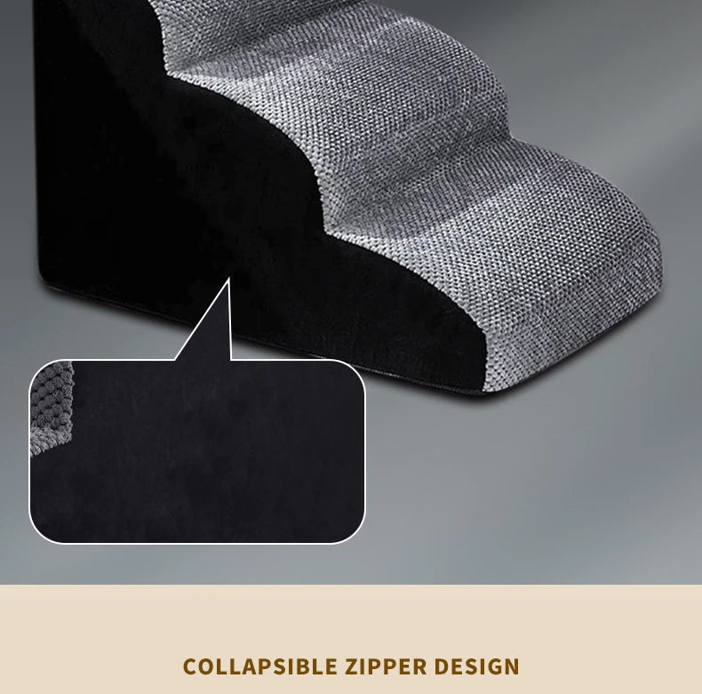 Memory Foam Dog Stairs – Easy Access Pet Steps for Beds & Sofas