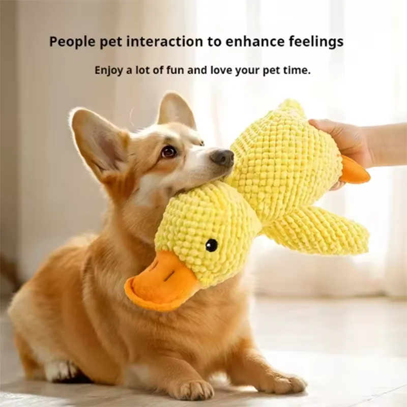 Squeaky Duck Dog Toy – Soft Plush Chew & Comfort Toy for Small & Large Dogs